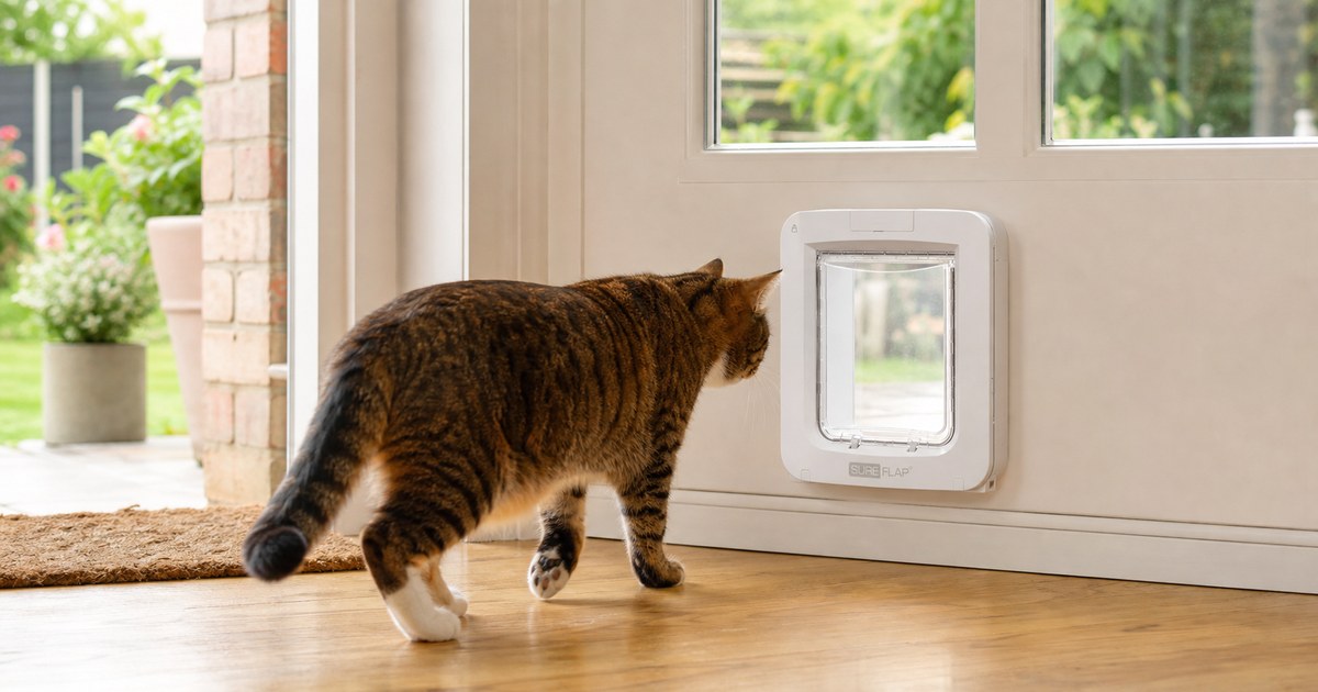 Real-world pet tech scene for Best Smart Pet Doors for App Control, Microchip Entry, and Collar-Activated Access — AI-generated illustration