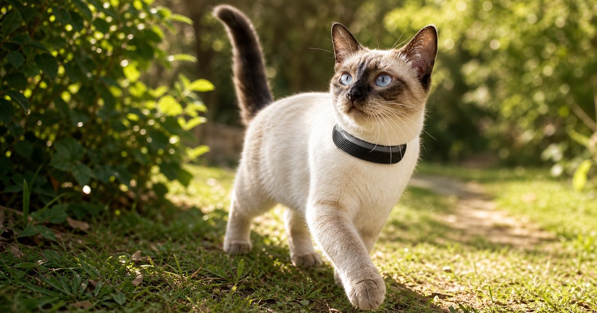 Tractive GPS Cat Tracker (LTE) in use — AI-generated illustration