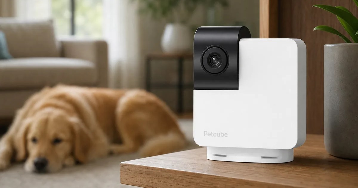 Petcube Cam 360 Pet Monitoring Camera in use — AI-generated illustration