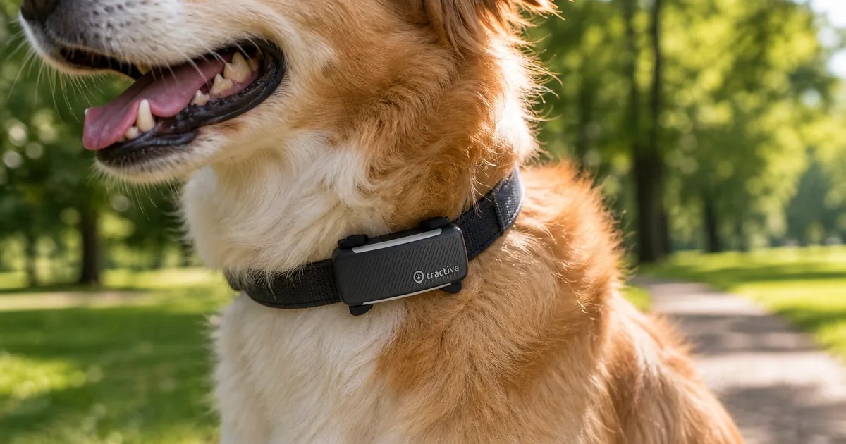 Tractive GPS Dog Tracker (LTE) in use — AI-generated illustration